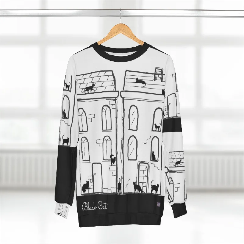 AOP Unisex Sweatshirt BLACK CAT